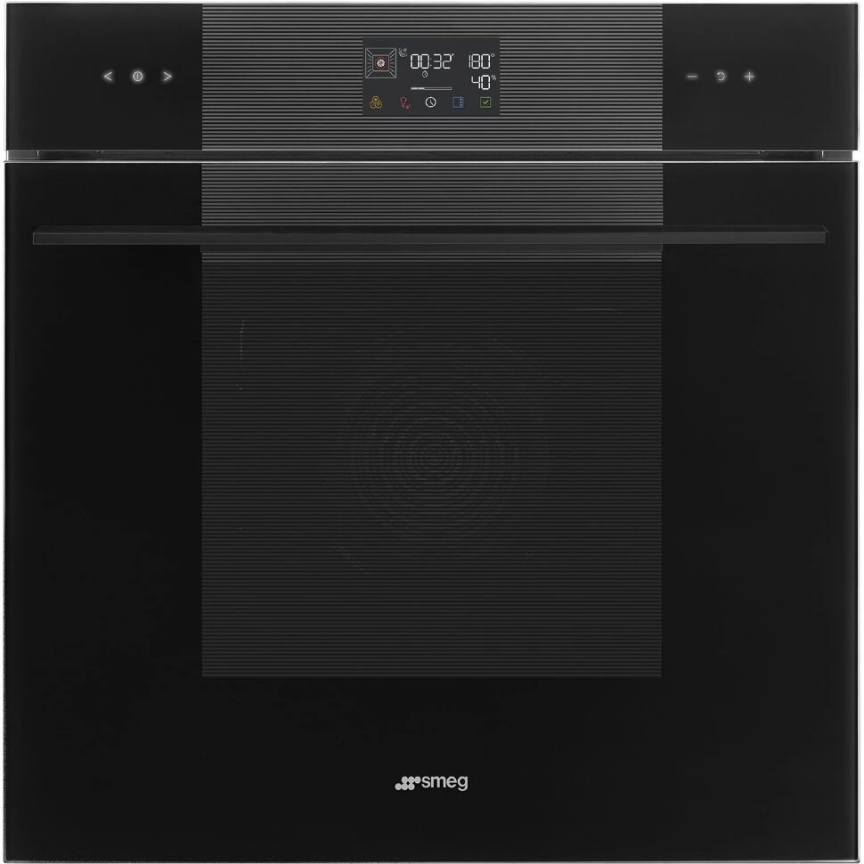 Духовой шкаф с паром Smeg Черное стекло SOP6102S2PB3