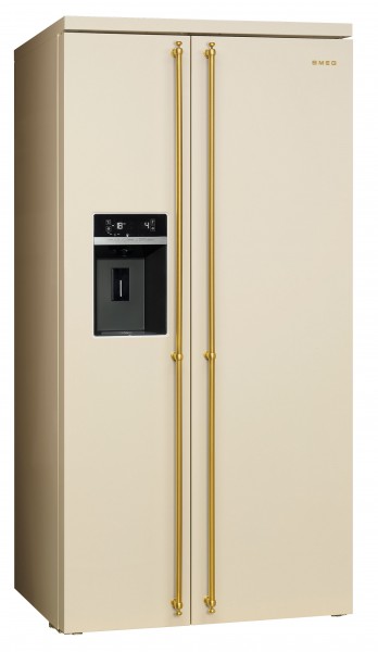 Холодильник Side-by-side Smeg Кремовый SBS8004P
