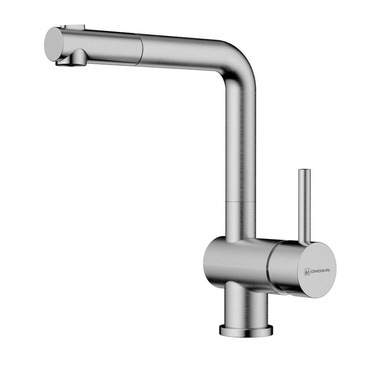 Смеситель с выдвижным изливом Omoikiri Нержавеющая сталь Tanigawa-SB-BN