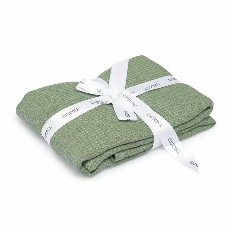 Набор из двух льняных полотенец 50х70 см TKANO Зеленый TK23-TT0003