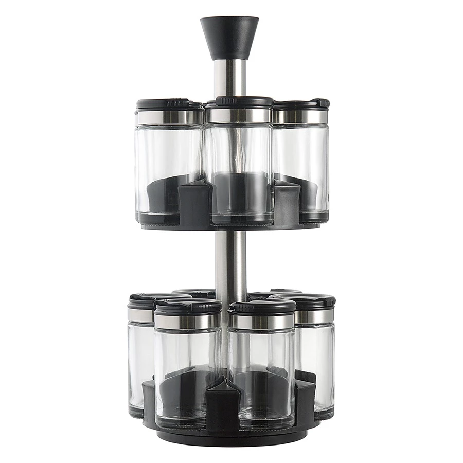 Набор банок для специй 12 шт SMART SOLUTIONS Черный SH-SJ-JS-BLK-Set12