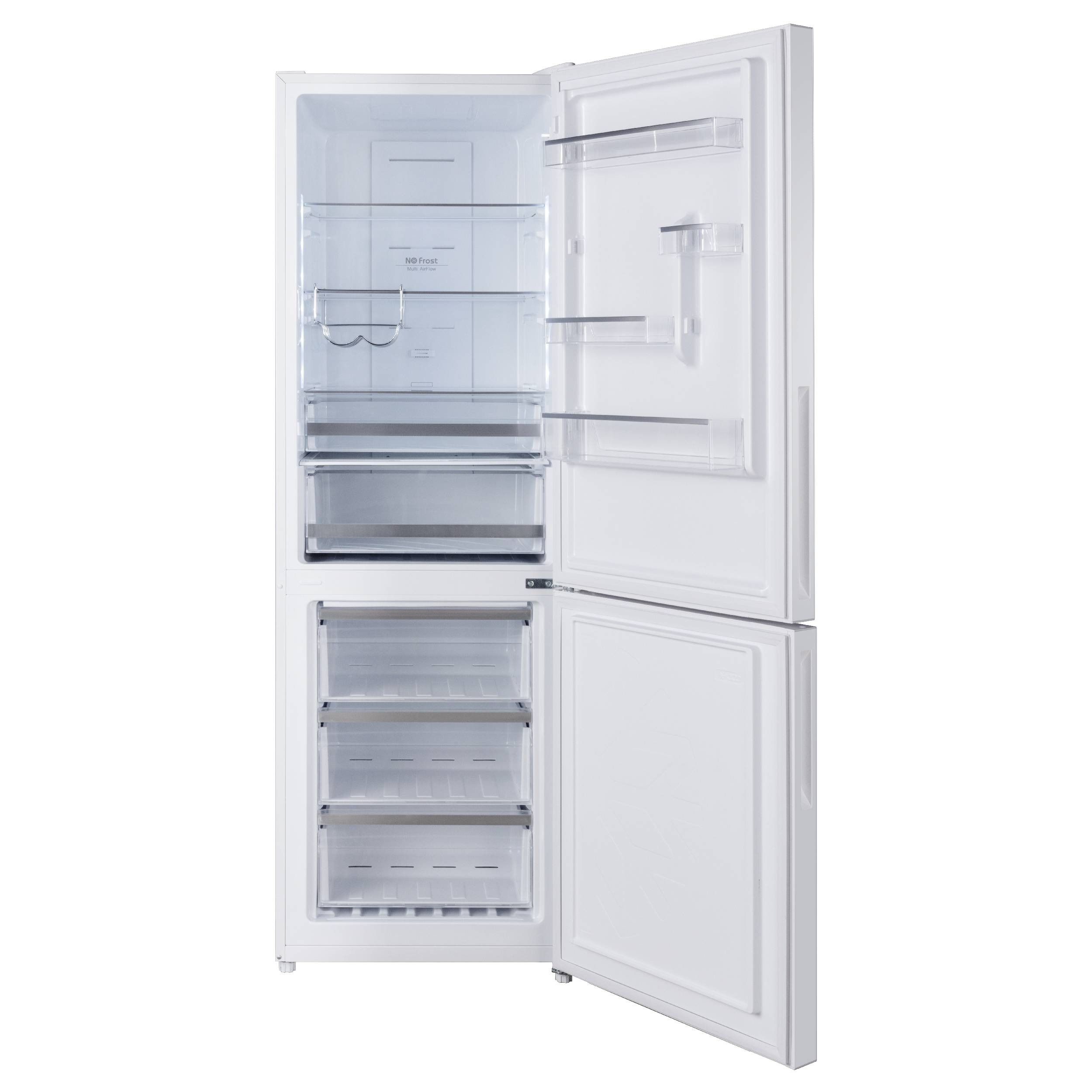 Холодильник комбинированный Korting Белое стекло KNFC 61869 GW