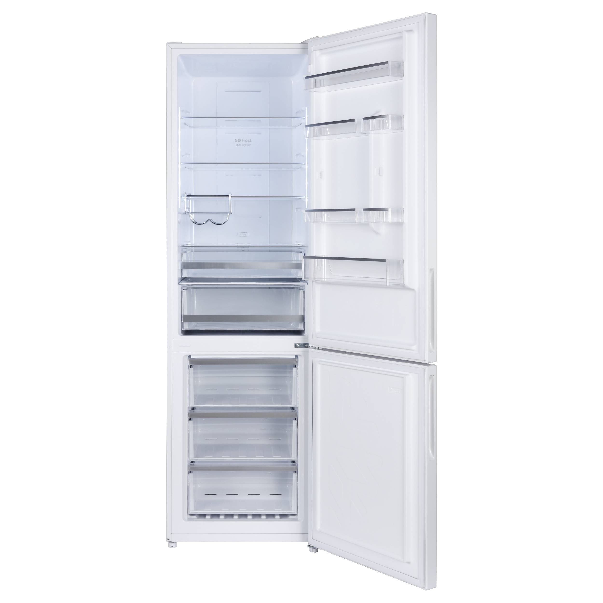 Холодильник комбинированный Korting Белое стекло KNFC 62370 W