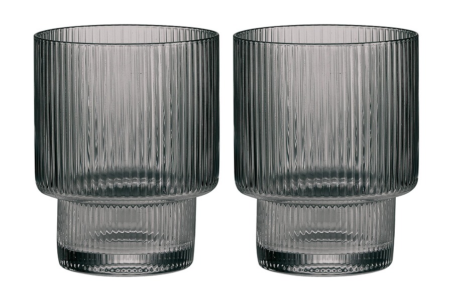 Набор стаканов 320 мл, 2шт POZZI MILANO Черный Modern Classic