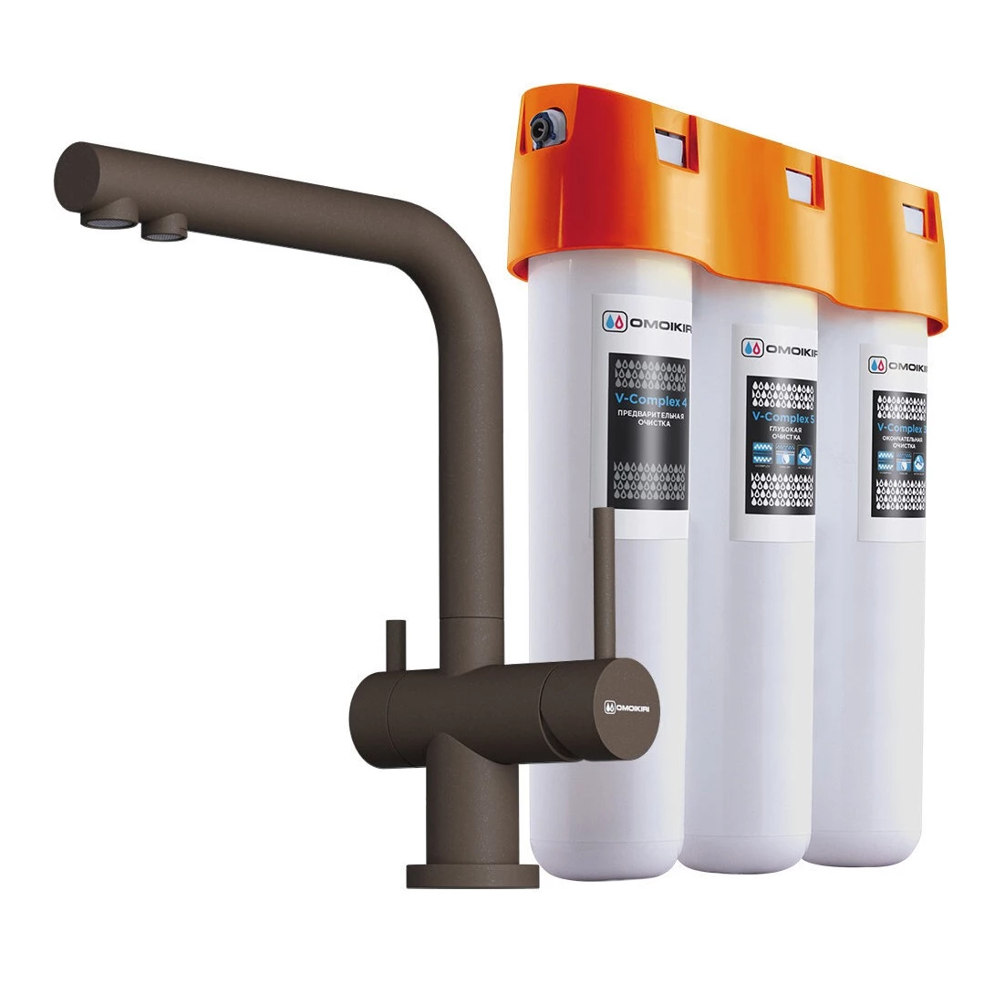 Комплект смеситель Nagano-P + Pure drop Lite Omoikiri Espresso 4500.8028