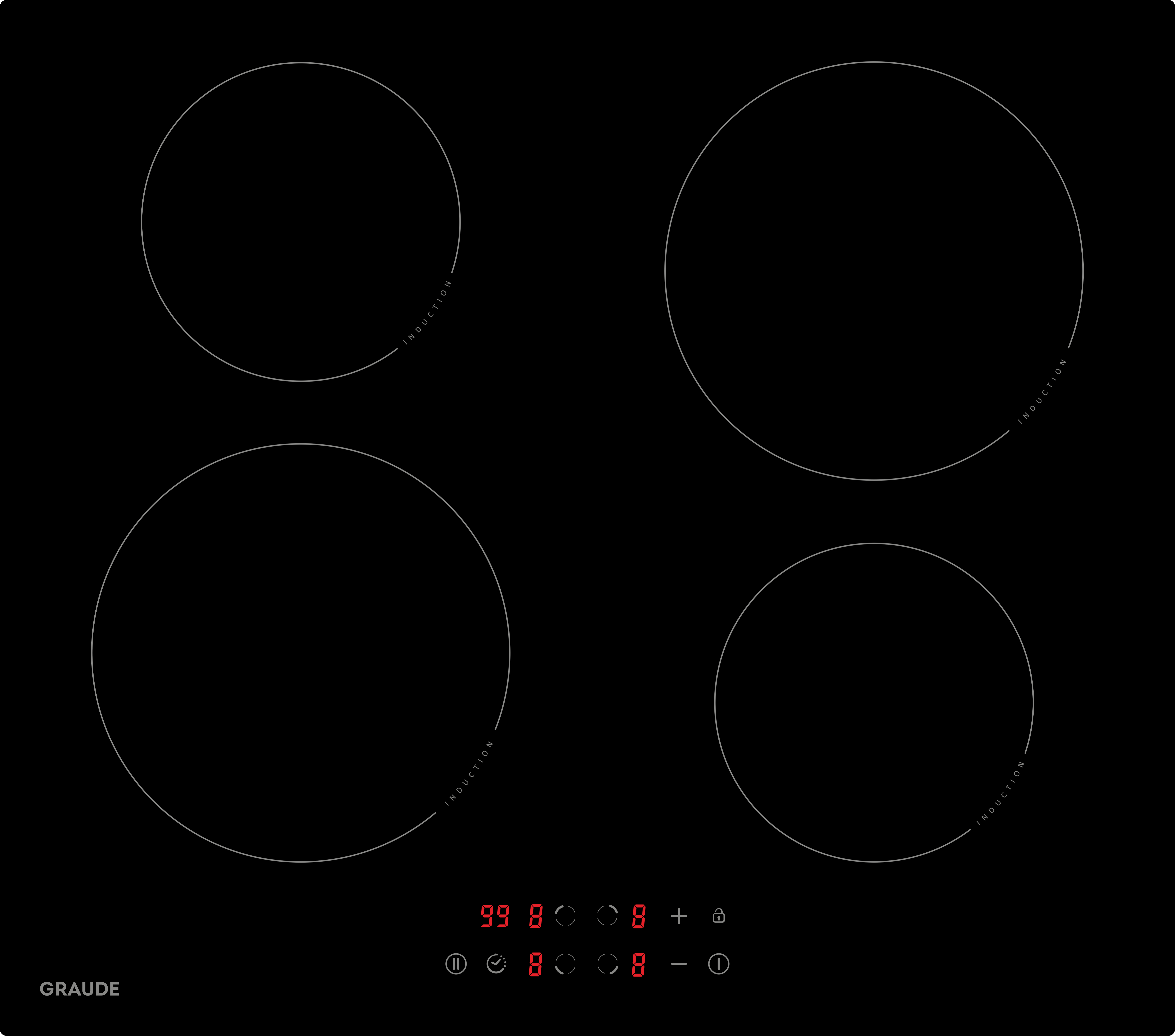 Варочная панель GRAUDE Черный IK 60.0