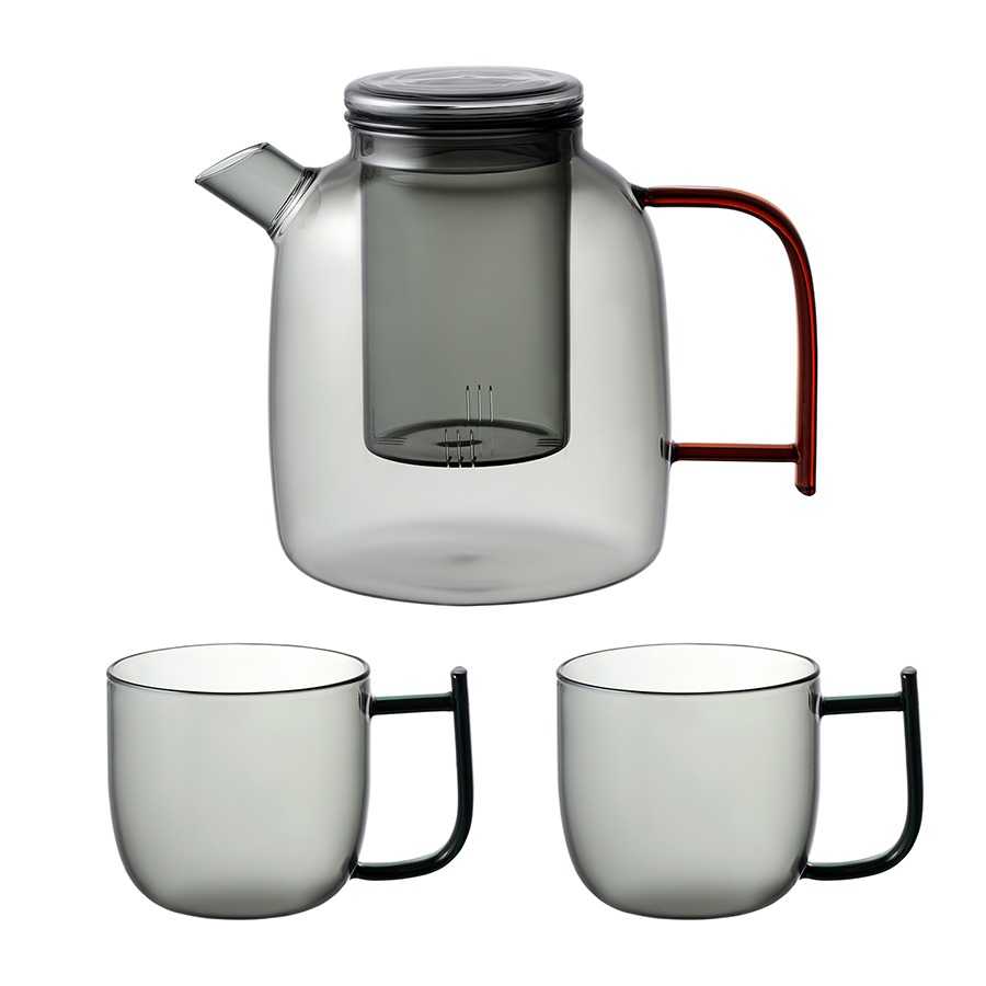 Набор из чайника и 2-х чашек LIBERTY JONES Серый Misty