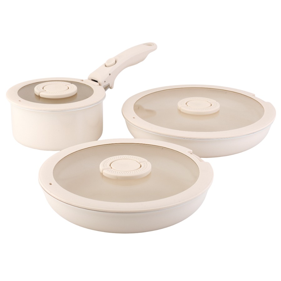 Набор посуды для приготовления 7 предметов SMART SOLUTIONS Кремовый Smart Ceramic