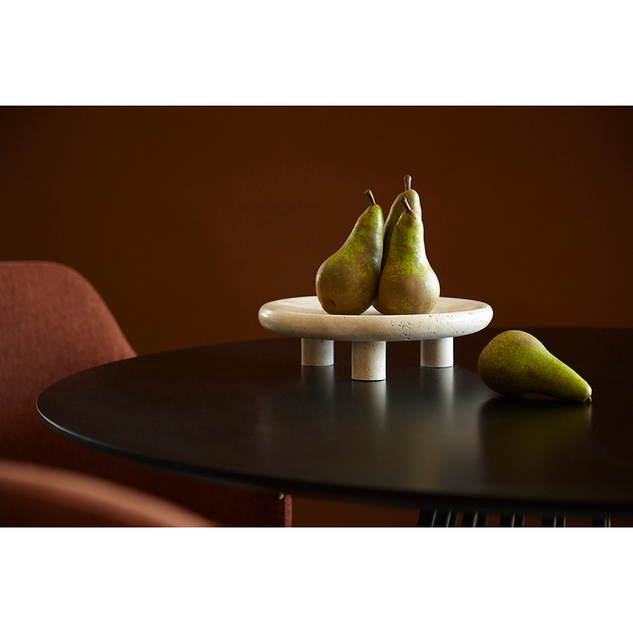 Блюдо сервировочное 25 см DESIGNBOOM Бежевый Travertin