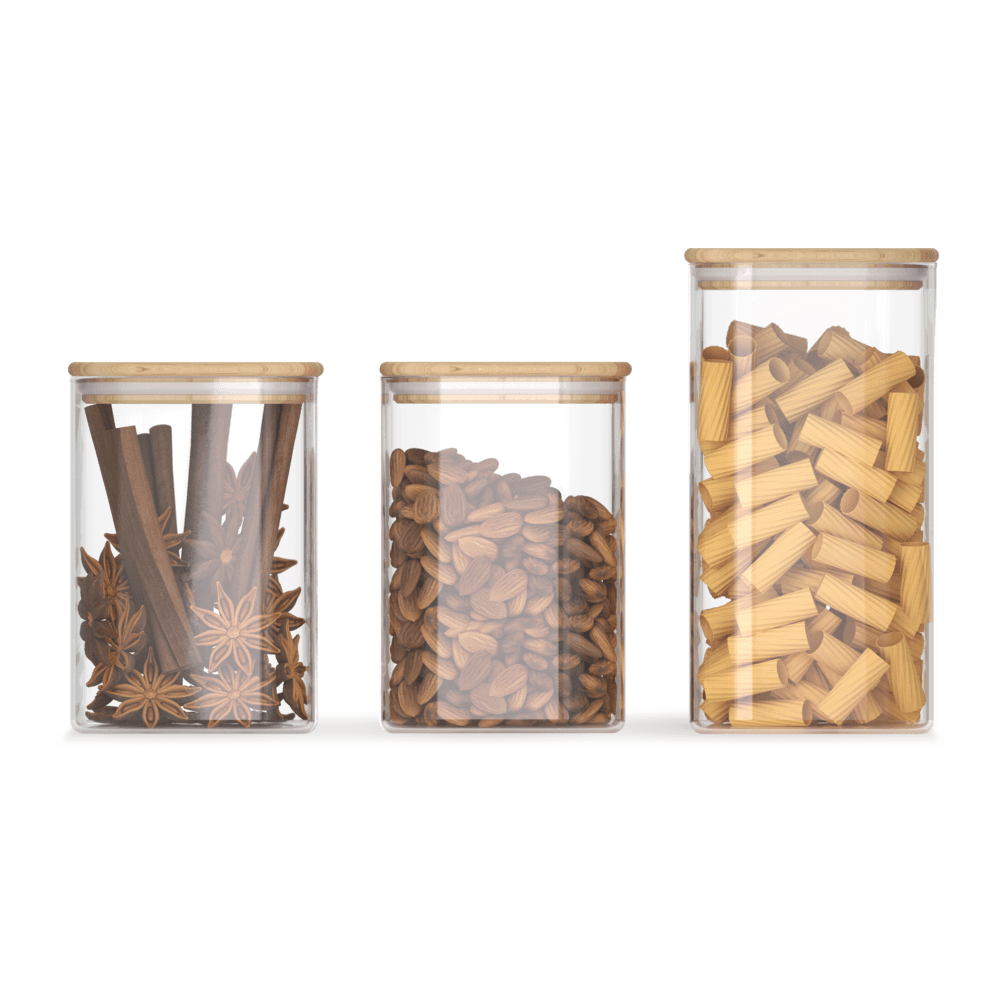 Набор банок для сыпучих продуктов, 3 шт. Omoikiri SP-01