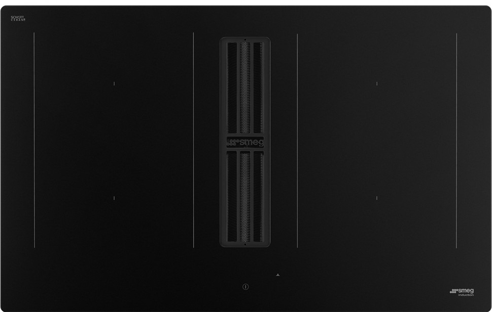 Варочная панель с вытяжкой Smeg Черный матовый HOBD382N2