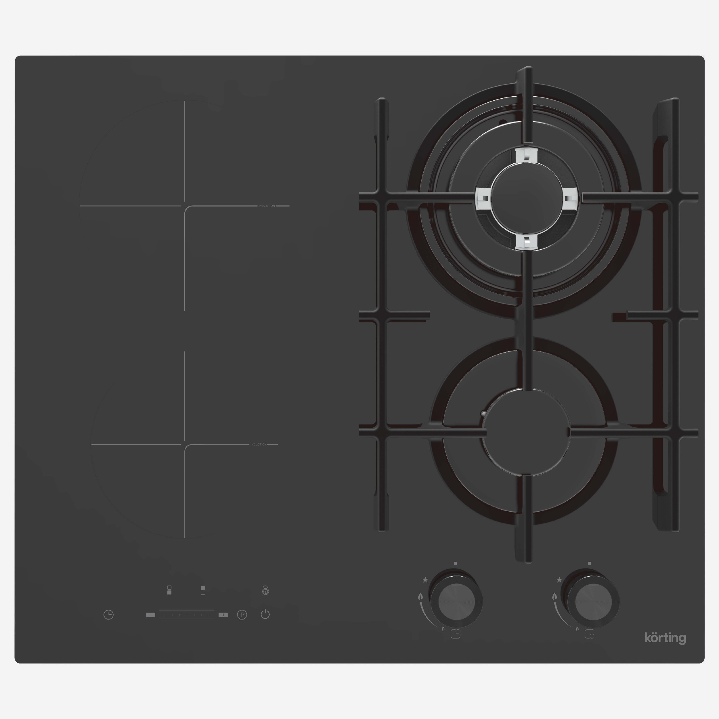 Варочная панель Korting Черное стекло HIG 6225 CTN