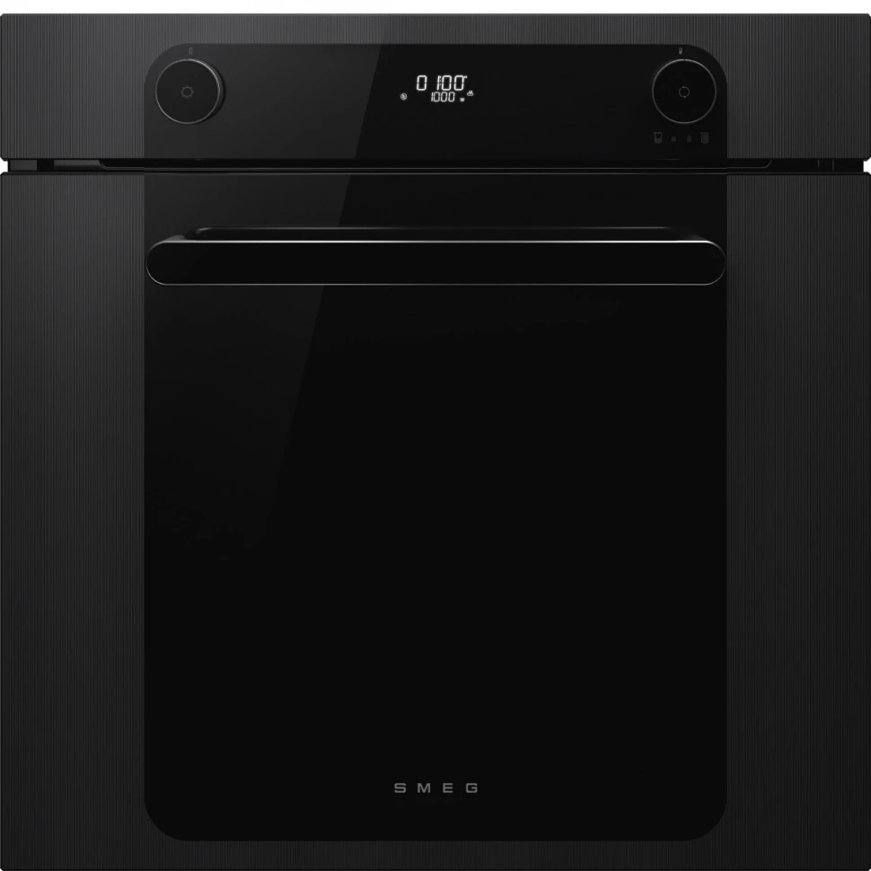 Духовой шкаф с паром Smeg Черное стекло SO6201S2B