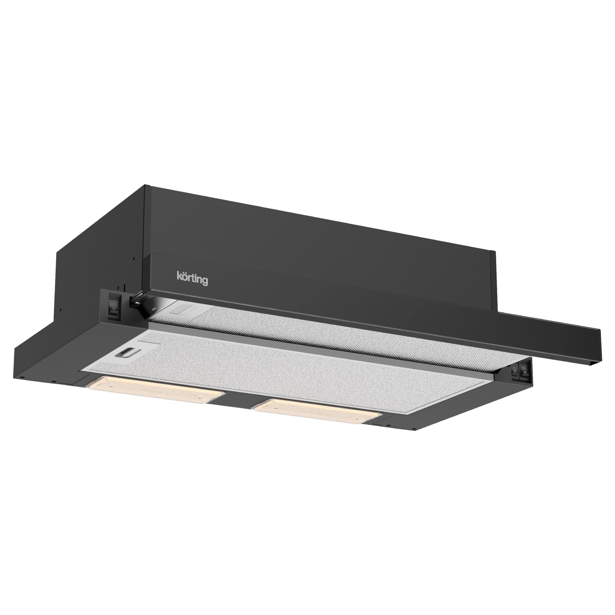 Вытяжка кухонная Korting Черное стекло KHP 6704 GN