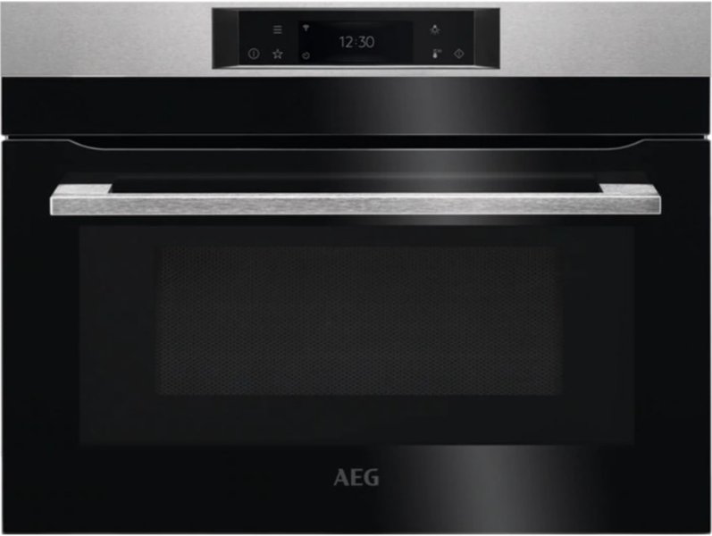 Духовой шкаф с СВЧ Aeg Нержавеющая сталь + черный KMK768080M